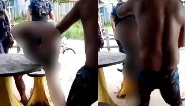Vídeo: Pai espanca o filho que não quis ir pescar com ele e acabou preso por roubo