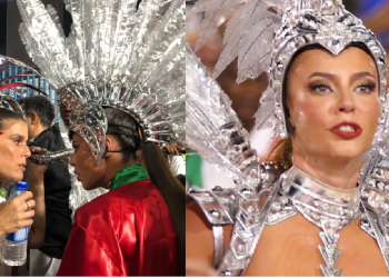 Vídeo: Paolla Oliveira se estressa com fantasia ousada no Carnaval do Rio e grita