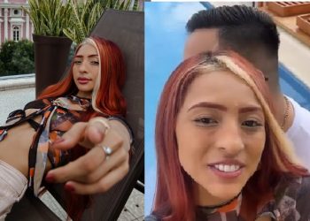 Ruivinha de Marte flerta com boy misterioso na piscina: ‘depois fala que não te assumo’