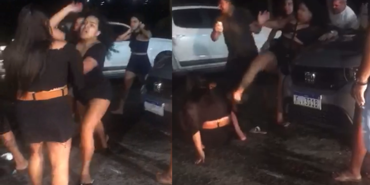 É Carnaval! Porrada considerada é registrada entre mulheres no interior do AM e até ‘cabeça branca’ se mete