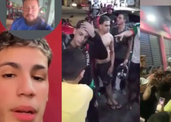 Depois de fazer acusações contra mototaxista em Manaus, rapaz arrega e toma tapão; vídeo