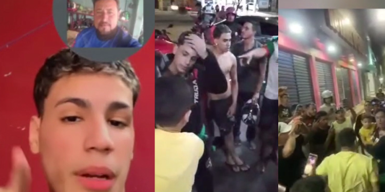 Depois de fazer acusações contra mototaxista em Manaus, rapaz arrega e toma tapão; vídeo