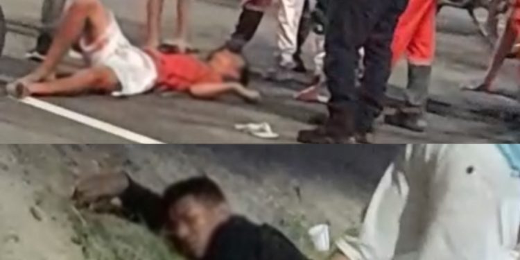 Video: ‘Rolêzinho’ termina com dupla de motociclista caindo de viaduto em Manaus