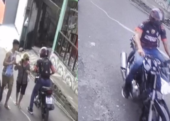 Vídeo: Bandido na Zona Sul toca o terror e rouba até idosa que era levada no braço pelo neto