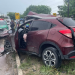 Mulher e crianças ficam feridas ao bater de frente com caminhão no Distrito