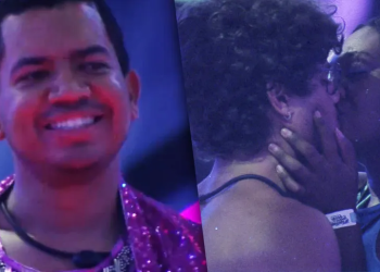 Vídeo: Bruno tenta beijar Gabriel Santana, que acaba ficando com Sarah e web reage: ‘Ficou de vela’