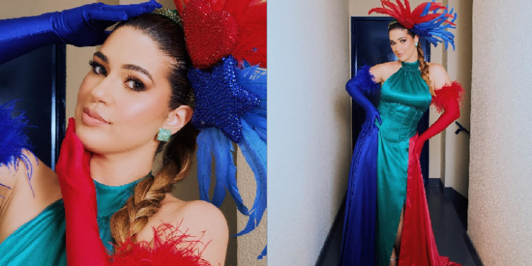 Vivian Amorim usa traje que exalta Parintins durante o Baile da Vogue 2023