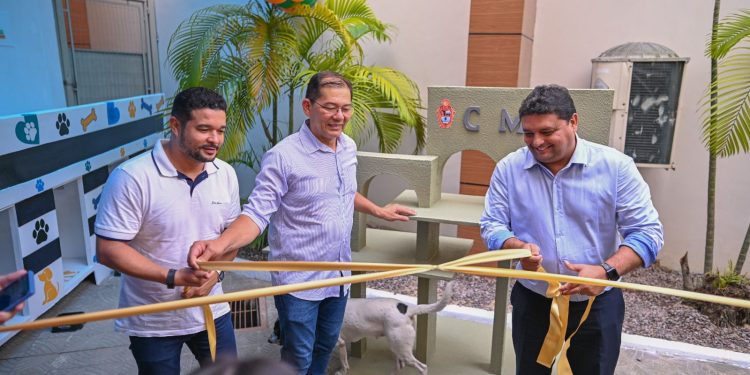 Caio André inaugura espaço pet para animais que vivem nas dependências da CMM
