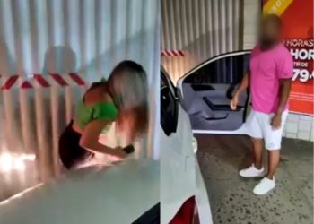 Homem flagra esposa em estacionamento de motel com outro: ‘olha a P. aqui’