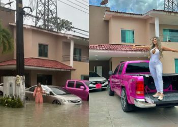 Blogueira realiza sonho de se mudar pra condomínio de luxo e casa alaga na primeira semana