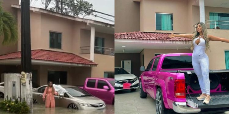 Blogueira realiza sonho de se mudar pra condomínio de luxo e casa alaga na primeira semana