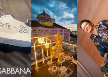 Empresária da Fábrica de Eventos usa look de R$ 50 mil e faz festa luxuosa de 50 anos em Manaus; veja