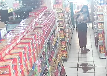 Vídeo mostra mulher furtando bistecas no valor de R$ 90 reais em mercadinho do Coroado