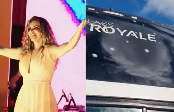 Ônibus de Marcia Freire é alvo de atentado e atingido por 21 tiros