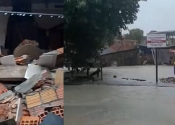 Mulher clama por Jesus enquanto casa é levada pela chuva em Manaus: ‘socorro’