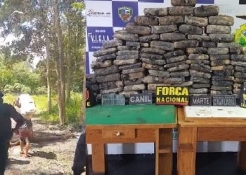 Vídeo: traficantes enterram e escondem droga na malhadeira avaliada em R$ 2 milhões no Amazonas