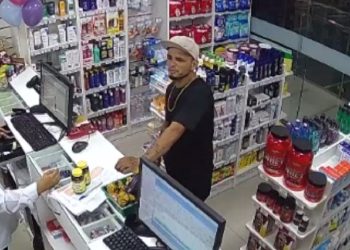 Ladrão que roubou drogaria no Alvorada é procurado pela Polícia Civil