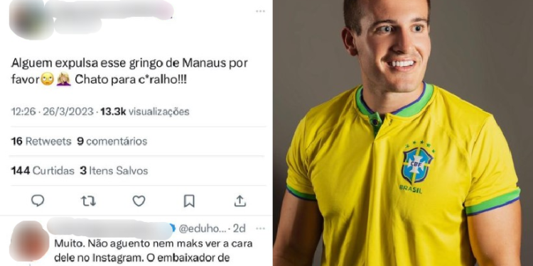 Gringo do ‘x-caboquinho’ sofre hate ao ser chamado de ‘chato pra c*ralho’ e desabafa: ‘Tanto veneno’