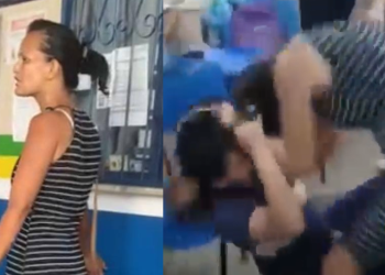 Vídeo: Mãe vai pra porrada com aluna que teria perseguido o filho dela em escola de Manaus