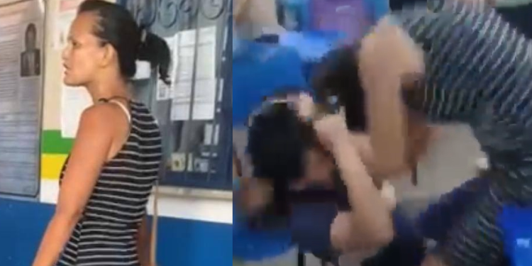 Vídeo: Mãe vai pra porrada com aluna que teria perseguido o filho dela em escola de Manaus
