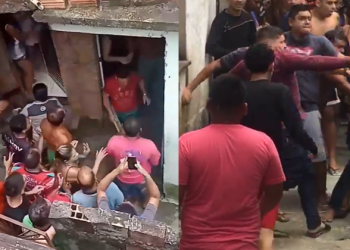 Vídeo: Suspeito de tentar sequestrar menina em Manaus quase é linchado por moradores