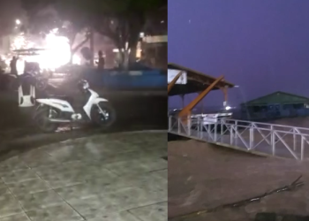 Vídeos: Moradores de Tefé ficam aflitos com temporal e ventania que levou tudo