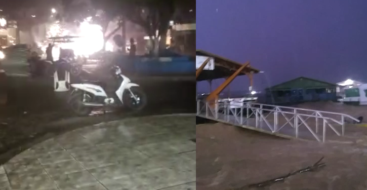 Vídeos: Moradores de Tefé ficam aflitos com temporal e ventania que levou tudo