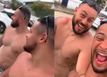 Vídeo: Mulheres se distraem com tanta beleza e batem o carro ao chamarem turistas de ‘lindo’