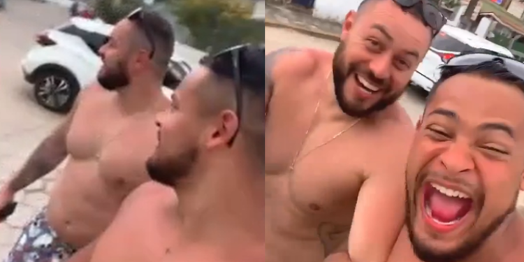 Vídeo: Mulheres se distraem com tanta beleza e batem o carro ao chamarem turistas de ‘lindo’