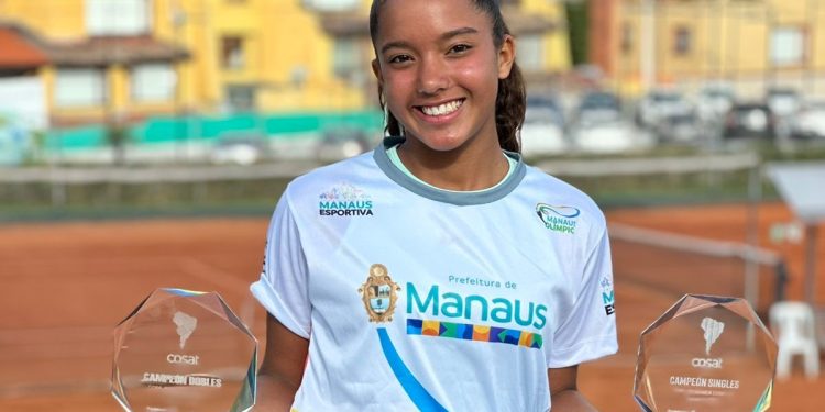 Atleta do programa ‘Manaus Olímpica’ é campeã internacional de tênis no Equador