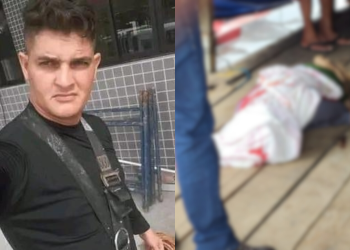 Dupla monitorou auxiliar de máquina antes de executá-lo em balsa