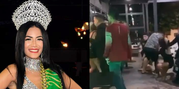 Vídeo: Miss Tefé 2021 leva voadora em briga por homem comprometido