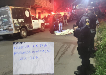 X9 é executado no bairro União e bilhete é deixado