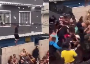 Vídeo do CV distribuindo dinheiro causa alvoroço na favela