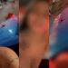 Mulher grava vídeo enquanto passeia em viatura da PM com parte do corpo pendurado em janela