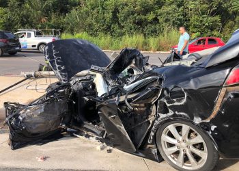 Motorista que sofreu grave acidente na AM-070 e ficou preso às ferragens morre em Manaus