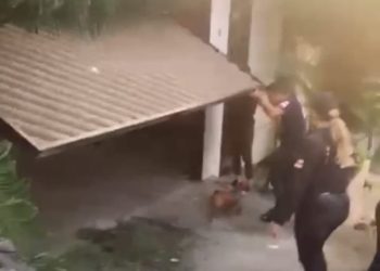 Vídeo: após engravidar enteada, homem tenta invadir a residência dela e vai preso em Manaus