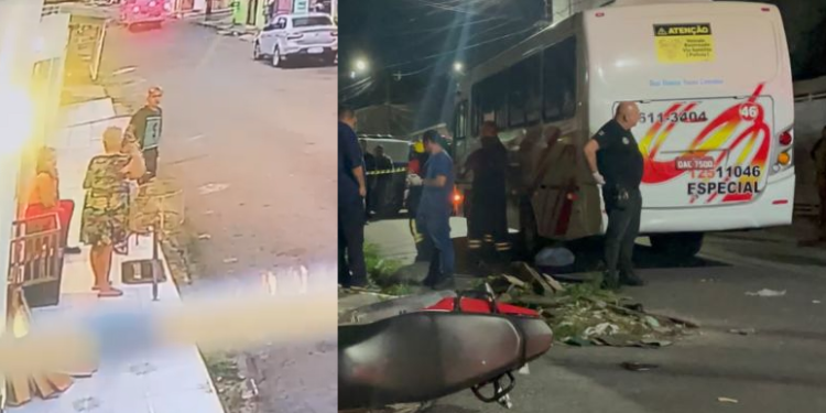 Vídeo mostra acidente de moto que fez mulher morrer em bueiro e o filho ficar ferido em Manaus