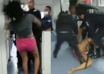 Mulher é covardemente derrubada por PMs após reclamar da demora no atendimento em UPA; vídeo
