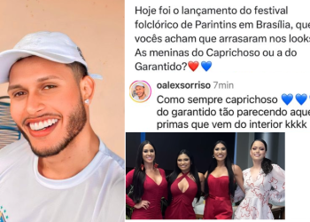 Influenciador Alex Sorriso é chamado de preconceituoso ao chamar itens do Garantido de ‘primas do interior’
