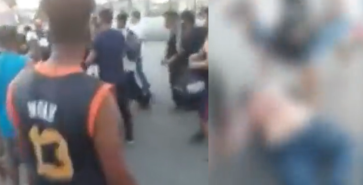 Suposto assaltante é acertado com voadora no rosto durante espancamento no Jorge ‘Texas’; vídeo