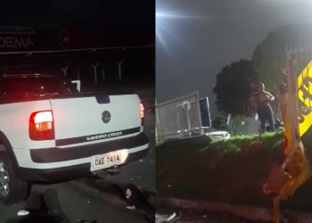 Vídeo: Em alta velocidade, motorista perde controle de carro e invade estacionamento do supermercado Coema