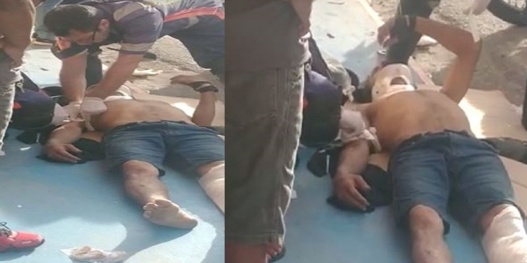 Vídeo: Homem é espancado com pauladas na rua do Fuxico após ser pego roubando