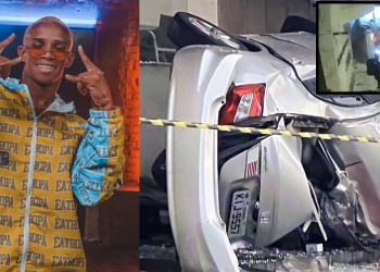 Vídeo mostra MC Biel Xcamoso morrendo em grave acidente de carro após capotamento; veja