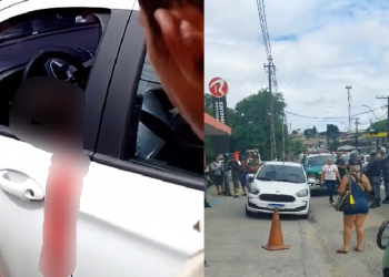 Vídeos: Parado em frente ao supermercado Rodrigues, motorista de app é executado a tiros