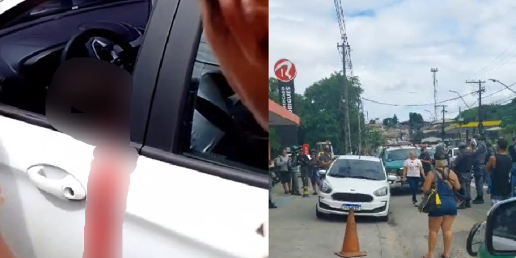 Vídeos: Parado em frente ao supermercado Rodrigues, motorista de app é executado a tiros