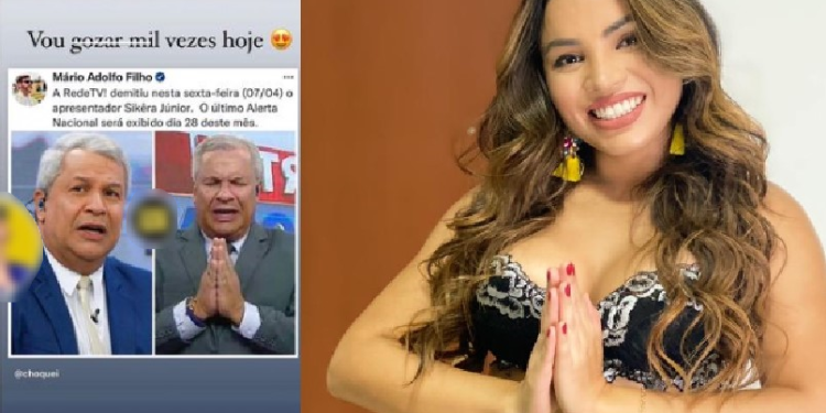 Sandy Brasil, ex-rainha do Peladão a Bordo, comemora demissão de Sikera: ‘Vou g0z*r mil vezes’