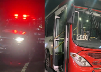 Vigilante de 20 anos é baleado em assalto dentro do ônibus 640