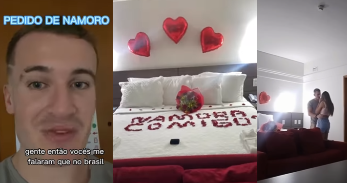 Australiano do ‘x-caboquinho’ surpreende amada com pedido de namoro apaixonado