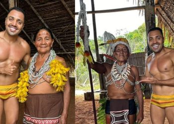 Tirullipa faz visita surpresa a indígenas no Amazonas e defende floresta: ‘isso é história’